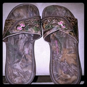 Under Armour camo slides